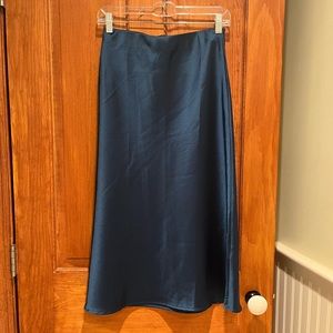 Satin midi skirt